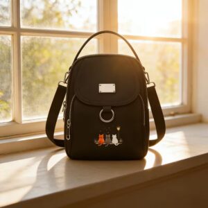 Cat Design Oxford Fabric Shoulder Bag