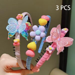 3pcs Korean Style Butterfly Hair Clips