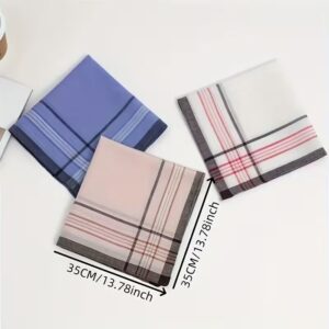 6pcs Men’s Classic Plaid Handkerchiefs